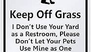 SmartSign "Keep Off Grass" LawnBoss® Funny Dog Poop Sign | 10" x 12" Aluminum Sign With 3' Stake