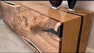 Woodworking. Building the Credenza Cabinets. Dovetail Joint and Epoxy.
