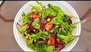 Easy Mixed Leaf Salad with Cherry Tomatoes | Mixed Green Salad with Simple dressing
