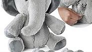 Prextex Plush Elephant Toys - Elephant Stuffed Animal with 3 Elephant Baby Stuffed Animals - Big Elephant Zippers 3 Little Plush Baby Elephant - Toys for Kids 3+ Years - Great Gift for Elephant Lovers