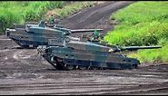 C4I Warfare Japan's Army Mitsubishi Type 10 Main Battle Tank Japan Steel Works 120mm Gun Live-Fire