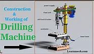 Drilling Machine | Construction ,Parts , Working , Animation