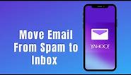 How to Move Spam Emails to Inbox in Yahoo Mail