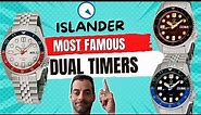 The most famous colorways now in 38mm Islander Dual Time Watches