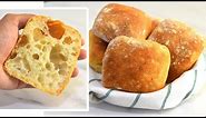Easy Ciabatta Rolls Recipe | How to make ciabatta bread | Ciabatta buns | Crusty dinner rolls