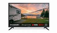 ENGLAON 32″ HD Android Smart LED 12V TV with Chromecast & Bluetooth for Caravan RV
