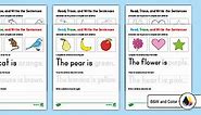 Read, Trace, & Write the Sentences Worksheets for K-1st Grade