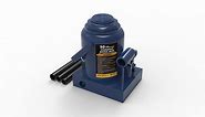 TCE AT95007U Torin Hydraulic Stubby Low Profile Welded Bottle Jack, 50 Ton (100,000 lb) Capacity, Bl