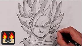 How To Draw Super Saiyan Goku | Dragon Ball Z Sketch Tutorial
