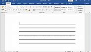 Shortcut Key to Draw Straight Lines in MS Word (Word 2003-2019)