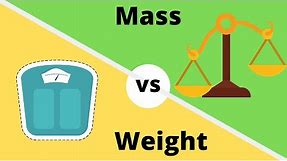 Difference between MASS and WEIGHT