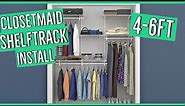 Installing a ClosetMaid ShelfTrack 4ft-6ft. Adjustable Closet Organizer Kit
