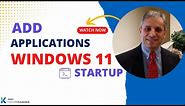 How to Add an Application to Windows 10 Startup?