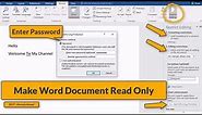 How to Make a Word Document to Read Only - Word 2016