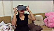 Girlfriend scared by playing Sisters App with Samsung Gear VR