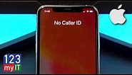 Turn Caller ID off iPhone