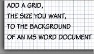 MS Word Background Grid