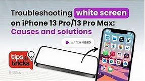 White Screen!? iPhone 13 Pro/13 Pro Max Solution (Tips and Tricks #60)