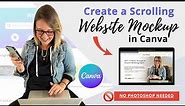 How to Create a Scrolling Website Mockup Using Canva | Make a Video Website Mockup for Any Device!