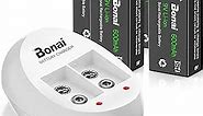 BONAI 6F22 9 Volt Rechargeable Battery(4 Pack) 600mAh Li-ion Rechargeable 9v Batteries with Charger(2 Bay) High Capacity