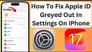 How To Fix Apple iD Greyed Out In Settings On iPhone | Can't Sign Out iCloud Solved