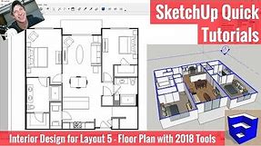 Creating a Floor Plan in Layout with SketchUp 2018's New Tools - Apartment for Layout Part 5!