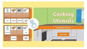 Cooking Utensils Interactive Matching Activity