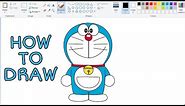 How to draw DORAEMON step by step on computer | Cartoon Drawing Tutorial | Drawing DORAEMON Easily.