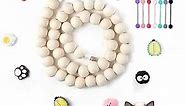 PetCords - Wooden Bead Cable Protector for Lightning iPhone, iPad, and Mac - Dog and Cat Cord Pet Protector Chew Proof with Cute Silicone Cable Buddy, Magnetic Cable Organizer