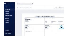 Create and Download a Shipper's Letters of Instruction Document