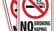 iSYFIX No Smoking No Vaping Sticker Sign - 2 Pack 7x10 inch – Premium Self-Adhesive Vinyl, Laminated for Ultimate UV Protection, Weather, Scratch, Water & Fade Resistance, Indoor & Outdoor