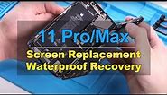iPhone 11 Pro, 11 Pro Max Screen Replacement and Reassembly-How To! Waterproof Recovery!