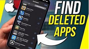 How to Find Deleted Apps on iPhone