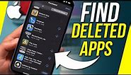 How to Find Deleted Apps on iPhone