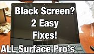 All Surface Pro's: How to Fix Black Screen (2 Easy Fixes)