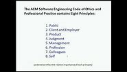 ACM IEEE professional ethics