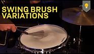 Medium to Uptempo Swing Brush Variations | Jazz drums tutorial