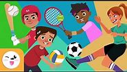 SPORTS for Kids - SOCCER, VOLLEYBALL, TENNIS, BASEBALL - Basic Rules - Compilation