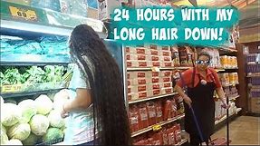 24 HOURS WITH MY LONG HAIR DOWN!