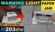 HP LaserJet Pro M203dw Warning Light Flashing | Paper Jam | Error Light | How To Fix?
