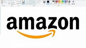 How to draw The Amazon Logo on Computer using Ms Paint | Amazon Logo Drawing | Ms Paint.