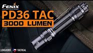 Fenix PD36 TAC 3000 Lumen Tactical Flashlight with USB-C Rechargeable Battery