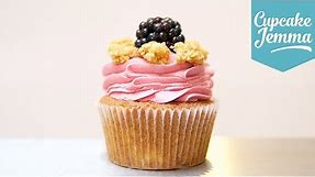 Apple & Blackberry Crumble Cupcake Recipe | Cupcake Jemma