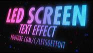 Screen LED Text Effect - Photoshop Tutorial