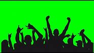 Cheering Crowd Green Screen |After Effects| Video|Crowd Silhouettes Animation|No Copyright