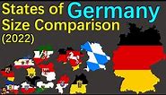 States of Germany Size Comparison (2022)