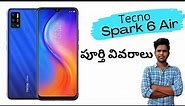 Tecno Spark 6 Air | Full Detailed Review of Tecno Spark 6 Air in Telugu