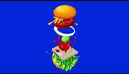 "Four-Byte Burger & Jumbo Dog", created by Jack Haeger (mid 80's) and animated by Pierre Gombaud 💾✨