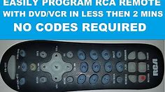 RCA Universal Remote Programming For DVD, VCD or VCR
