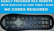 RCA Universal Remote Programming For DVD, VCD or VCR